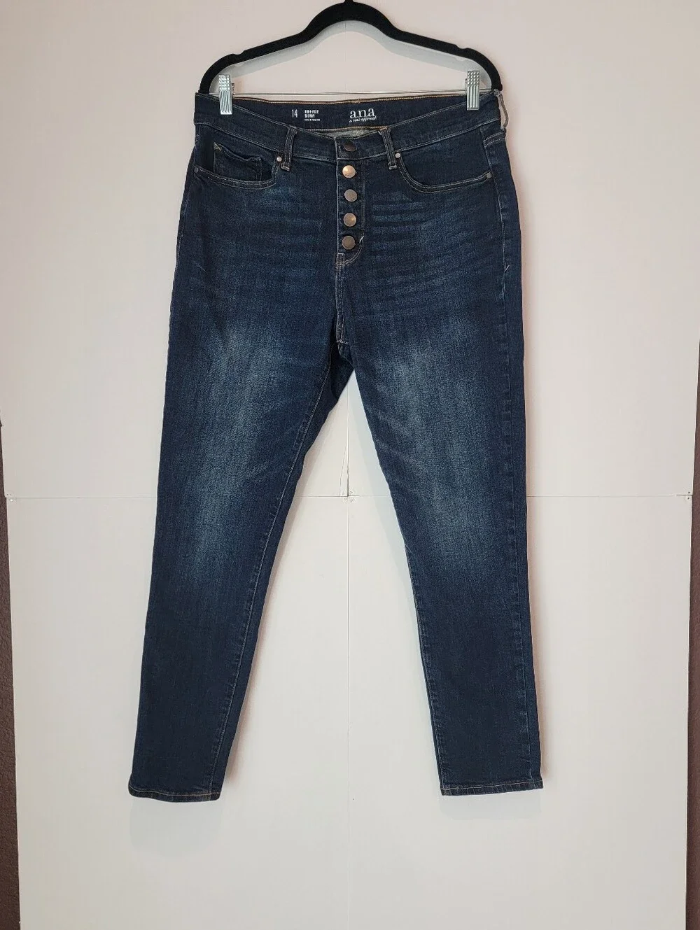 a.n.a A New Approach High-Rise Skinny Button Fly Jeans Size 14